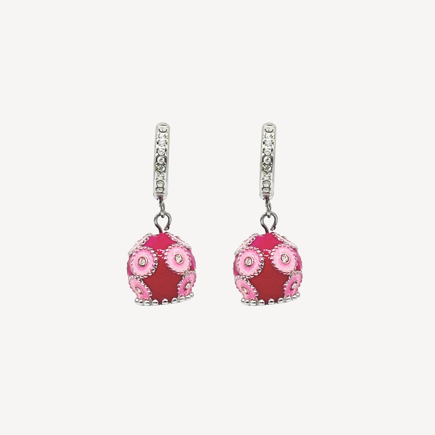 Orecchini CAMPANELLA-POIS con Pendente Campana - Fucsia