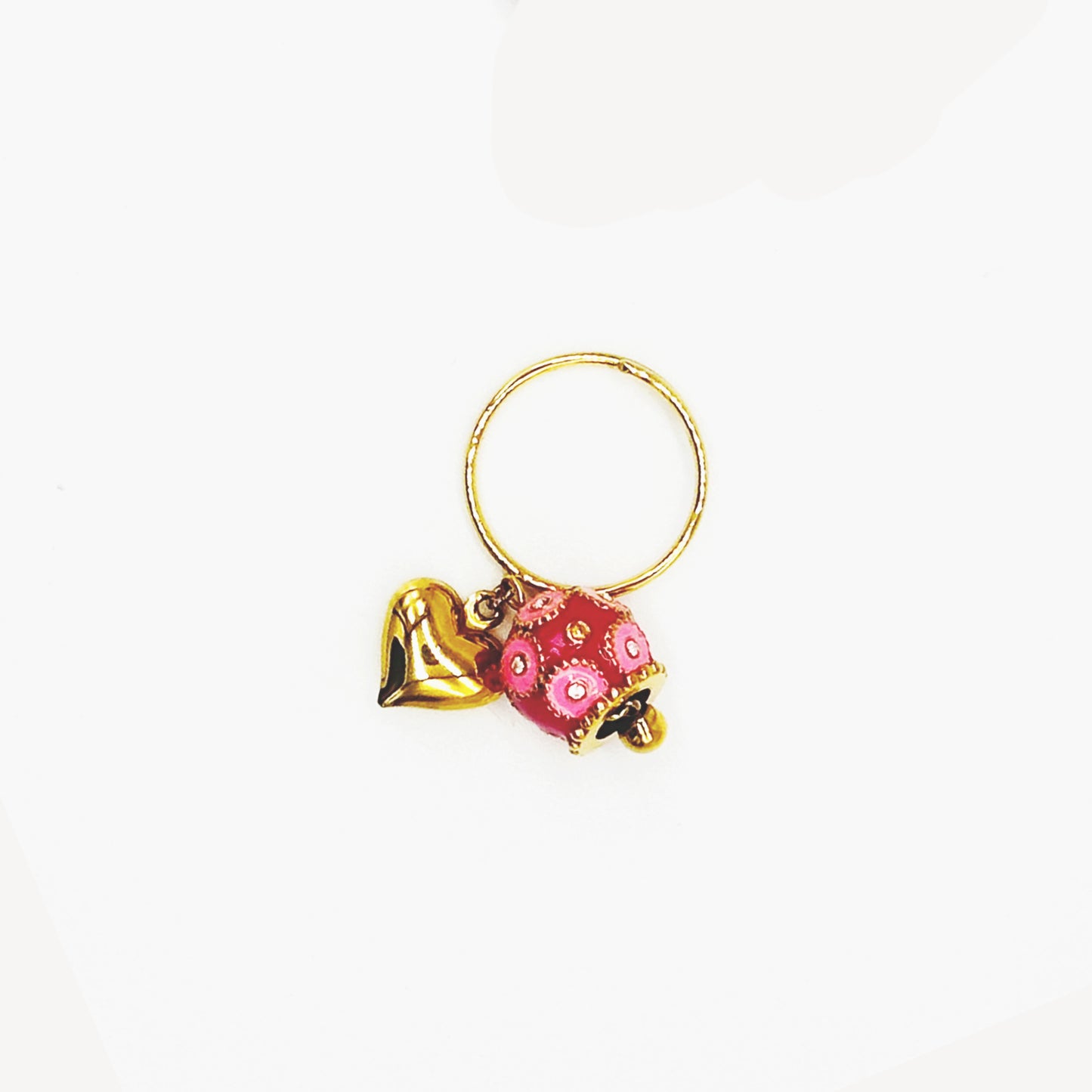 Anello CAMPANELLA-POIS con Pendente Campana - Fucsia