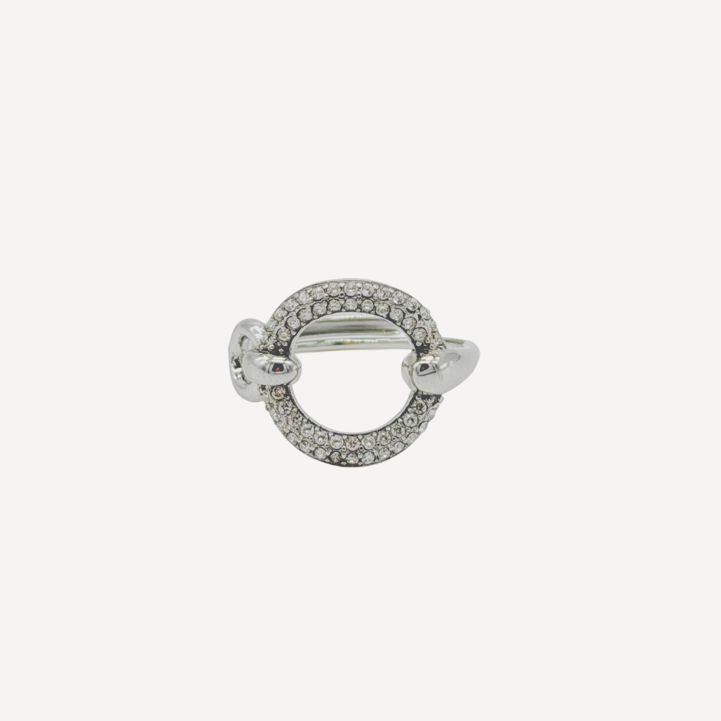 Adjustable BELL Ring with Bell and Rhinestones
