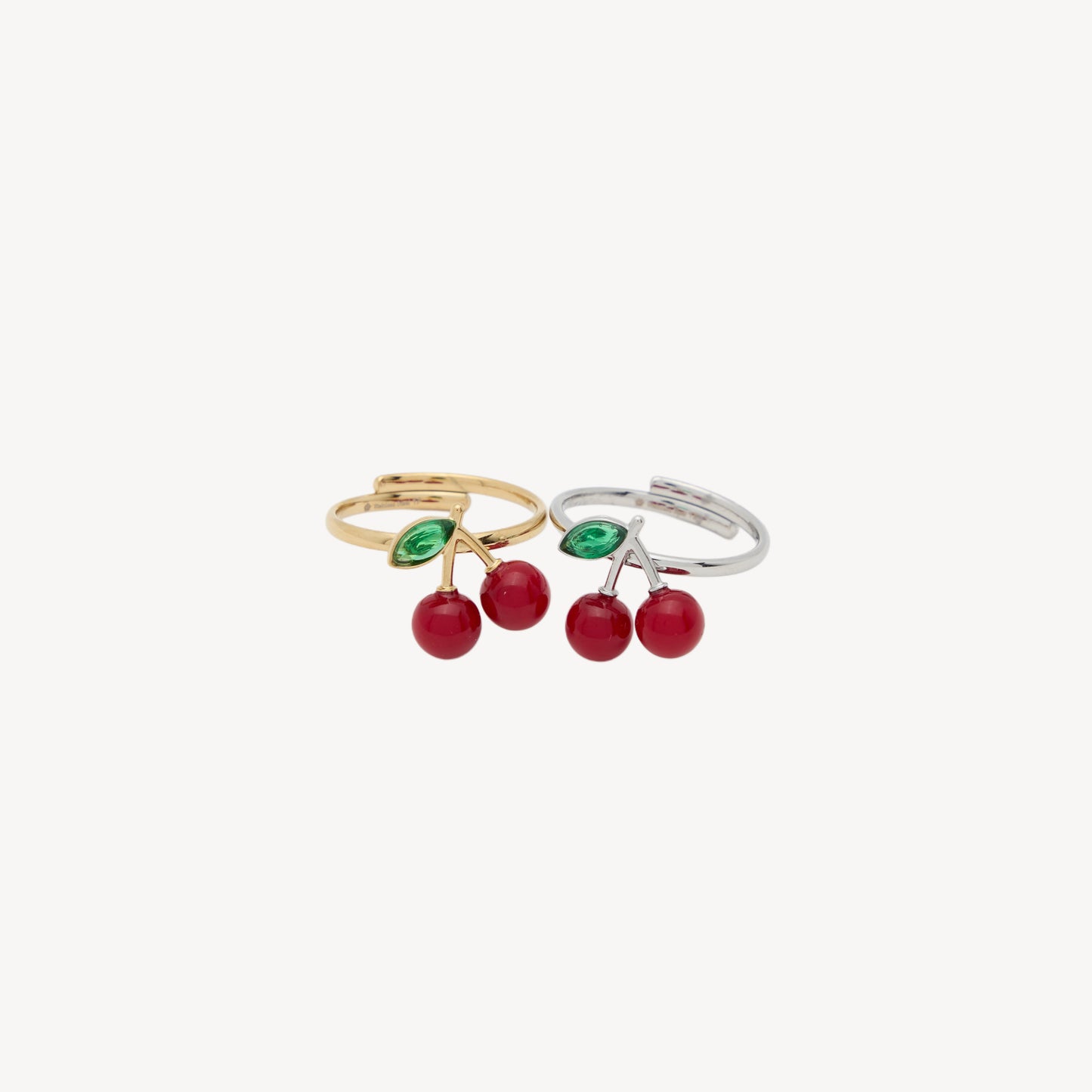 CHERRY ring with stylized cherries