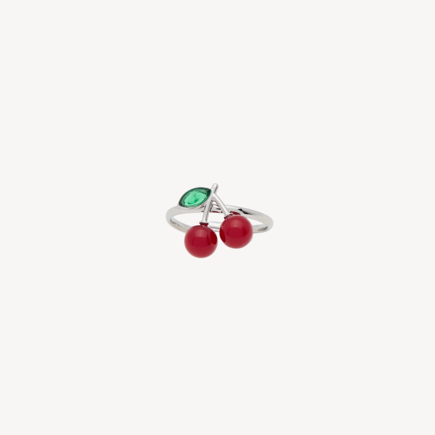 CHERRY ring with stylized cherries