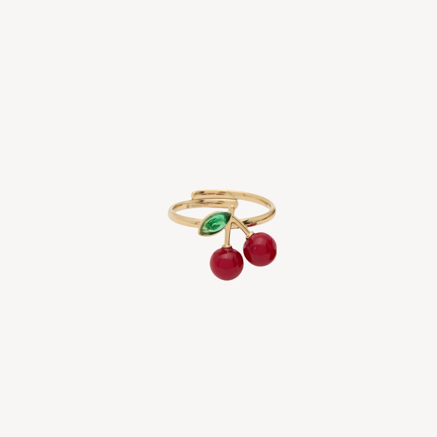CHERRY ring with stylized cherries
