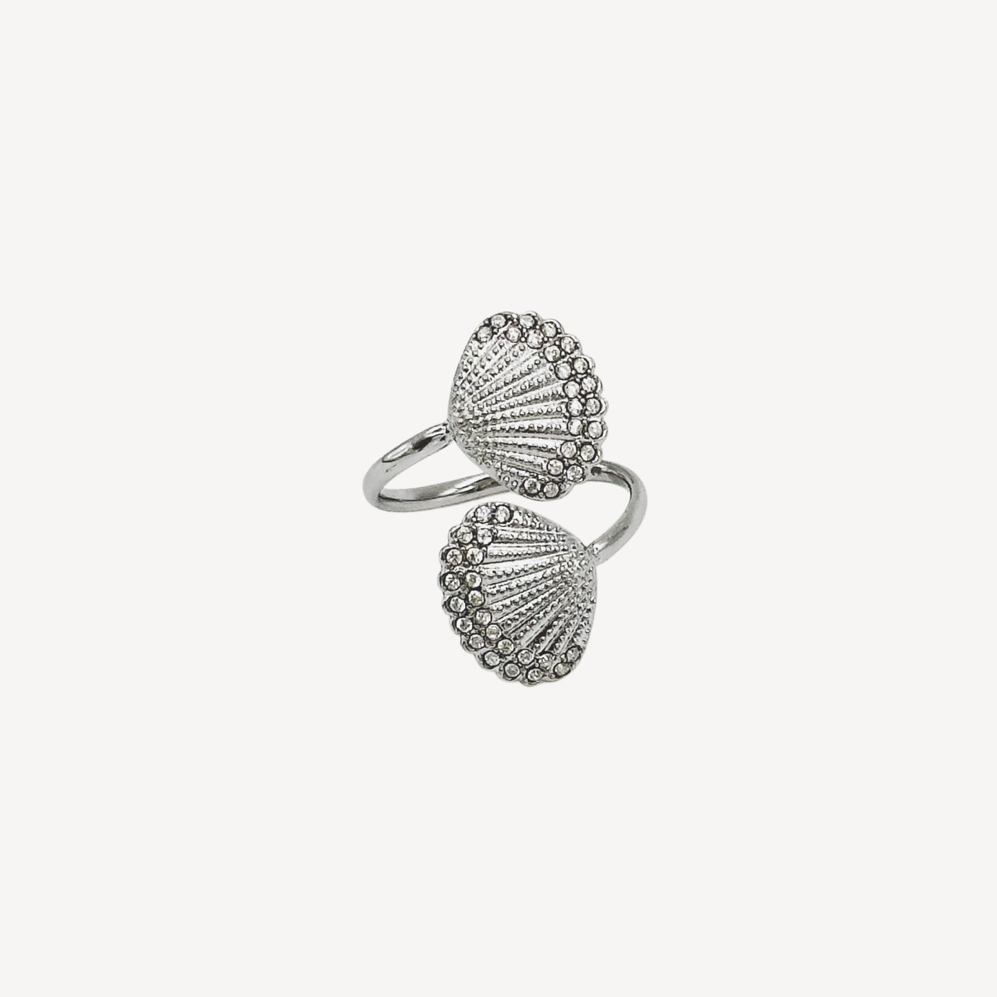 Anello CONCHIGLIA Regolabile con Conchiglie e Zirconi