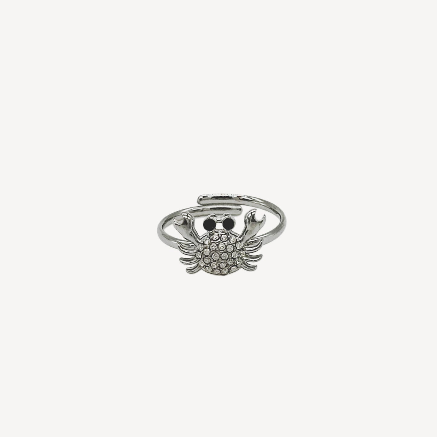 Anello GRANCHIO Regolabile con Granchietto e Zirconi