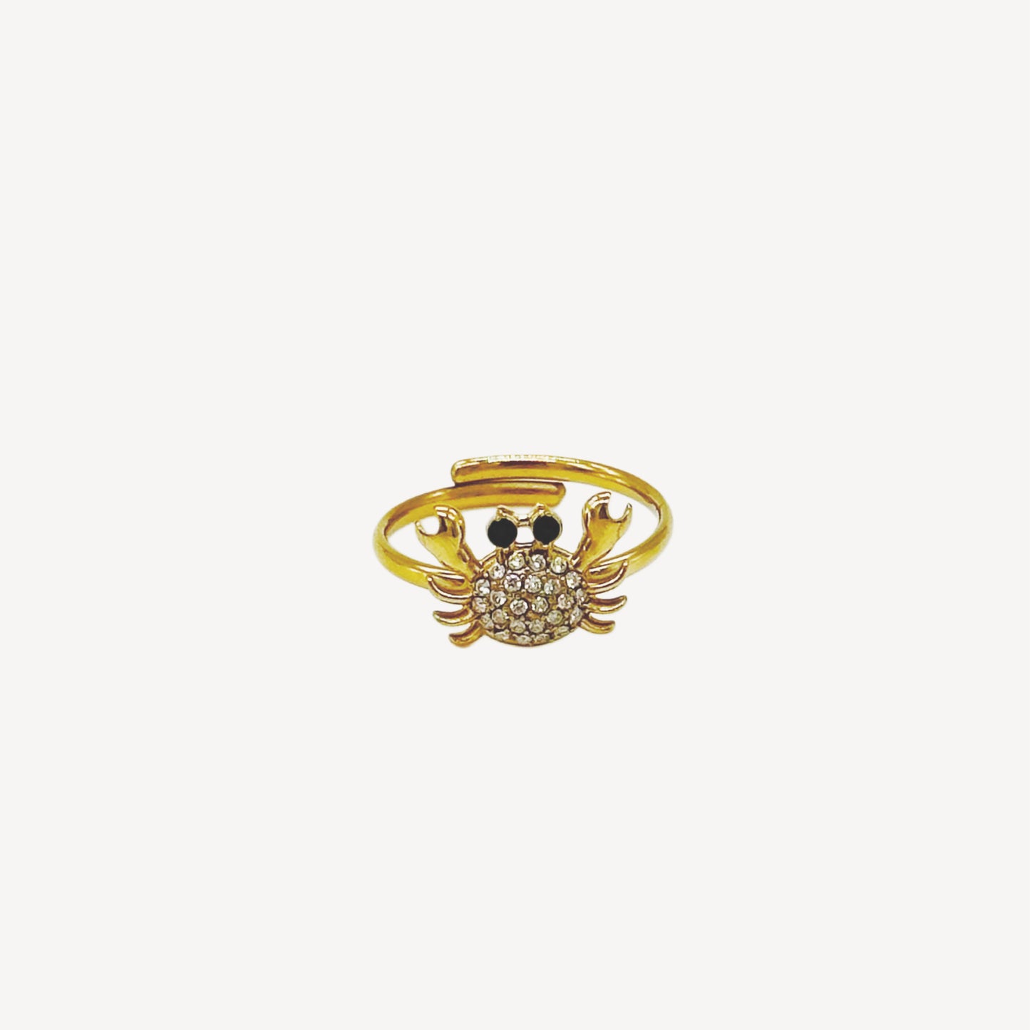 Anello GRANCHIO Regolabile con Granchietto e Zirconi