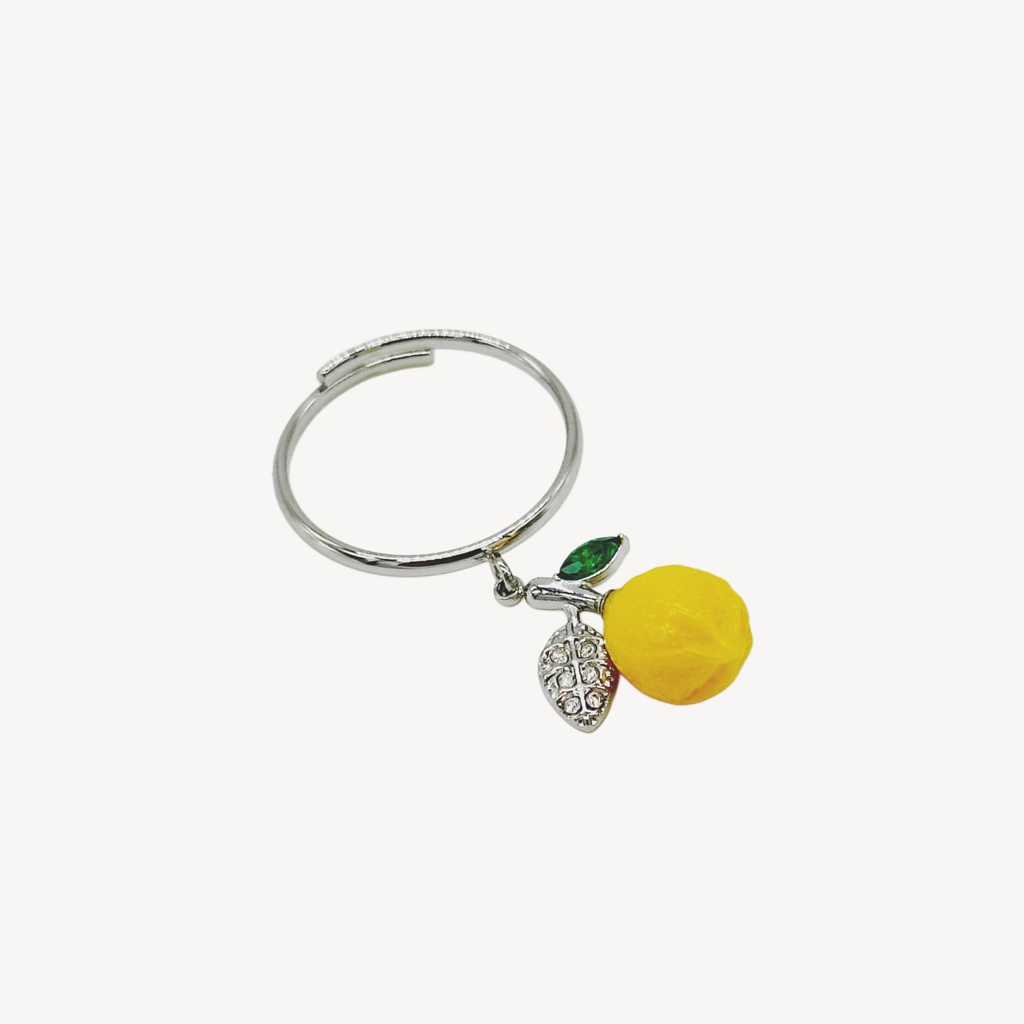 Anello LIMONI con Pendente Limone e Zirconi Luccicanti