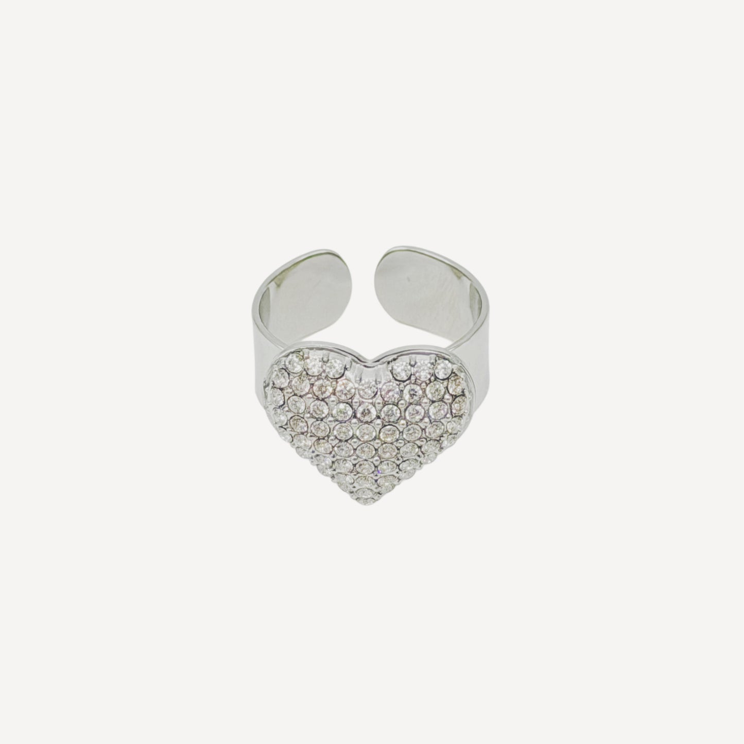 Adjustable BELL Ring with Bell and Rhinestones