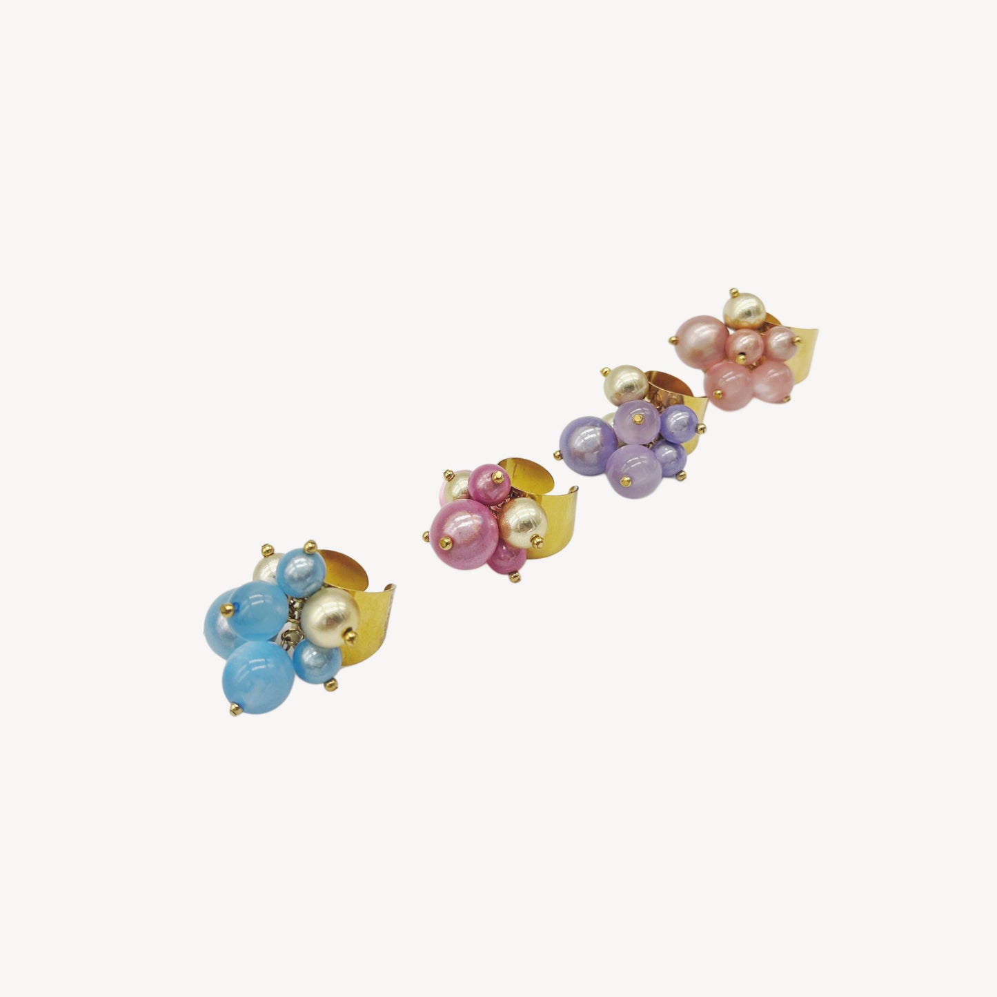 Anello PERLA con Perle Multicolor - VIOLA