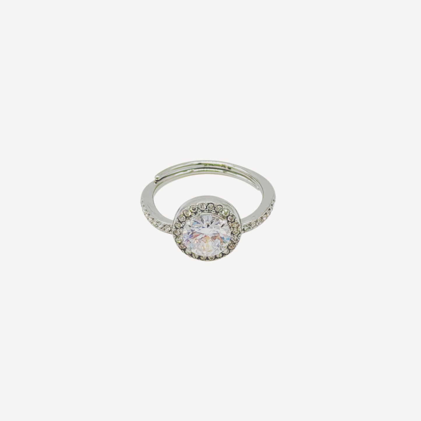 Adjustable BELL Ring with Bell and Rhinestones
