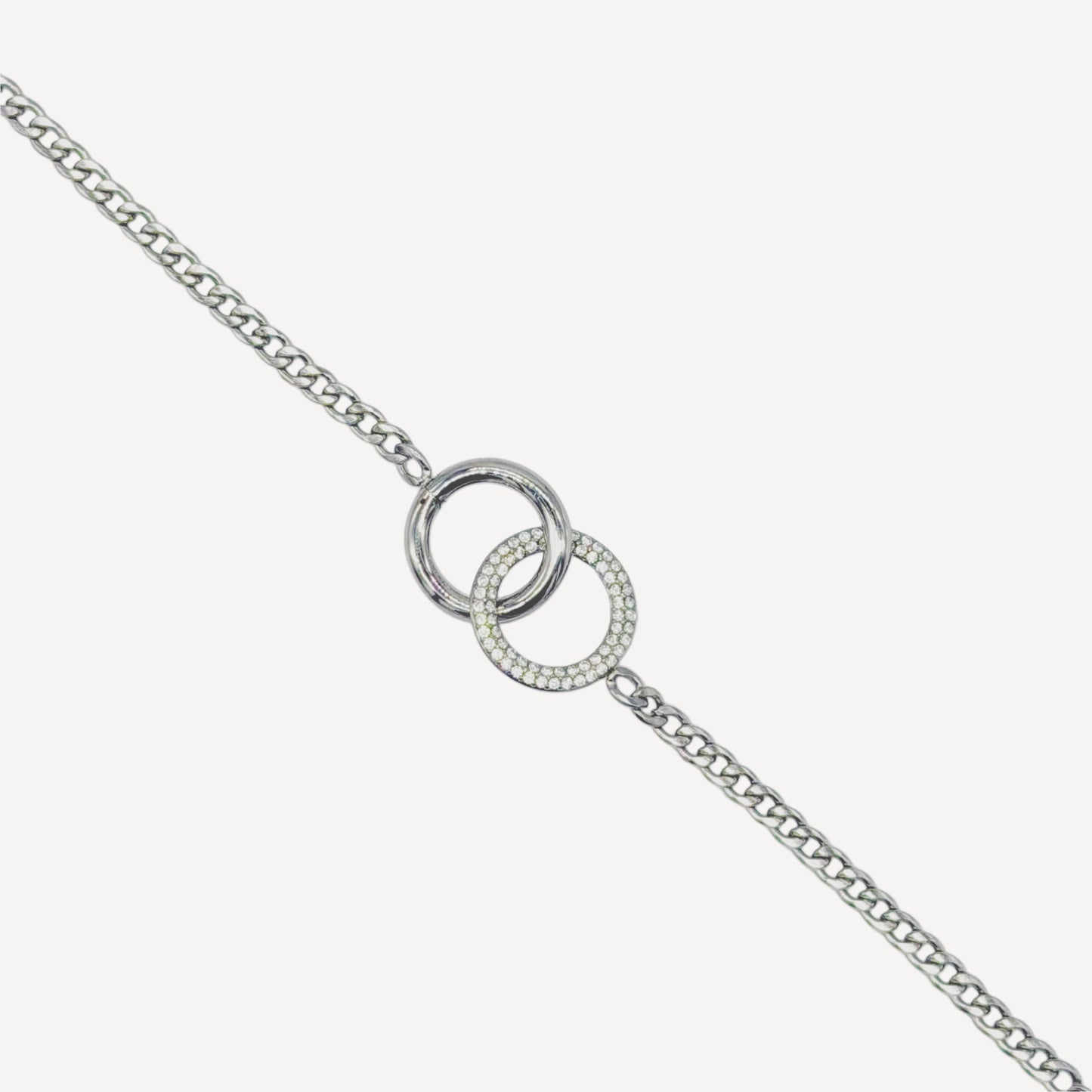 BELL Bracelet with Bell Pendant and Rhinestone Heart