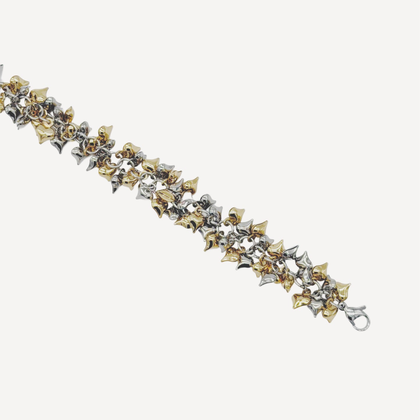 BELL Bracelet with Bell Pendant and Rhinestone Heart