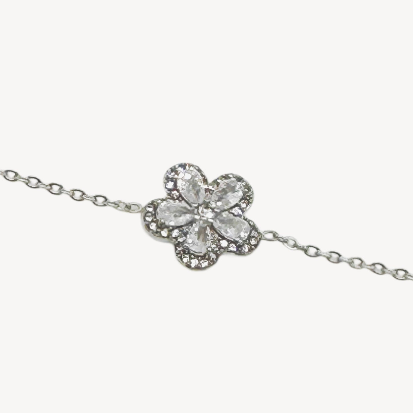 Bracciale FIORE-STRASS con Fiore in Strass