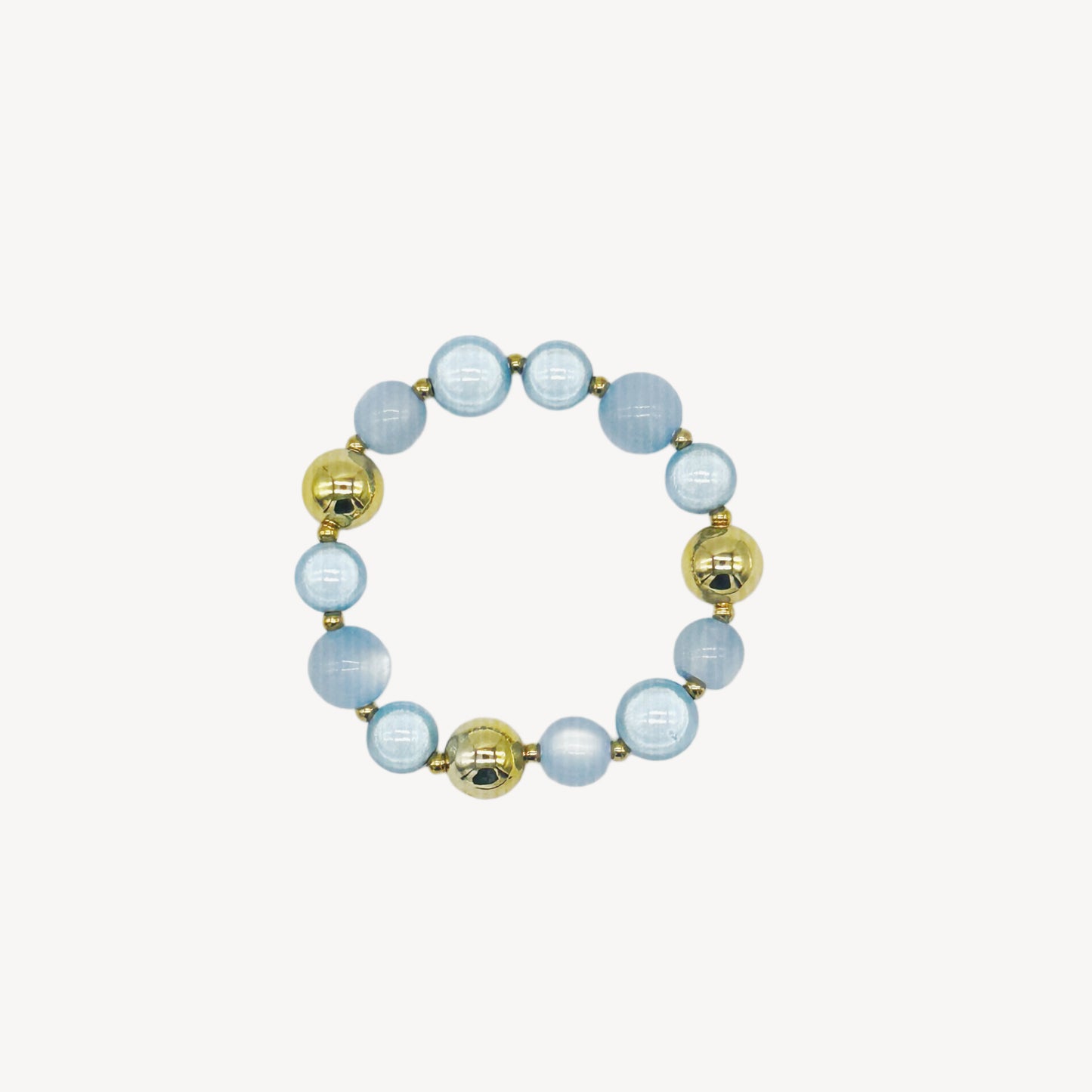 Bracciale PERLA con Perle Multicolor - AZZURRO