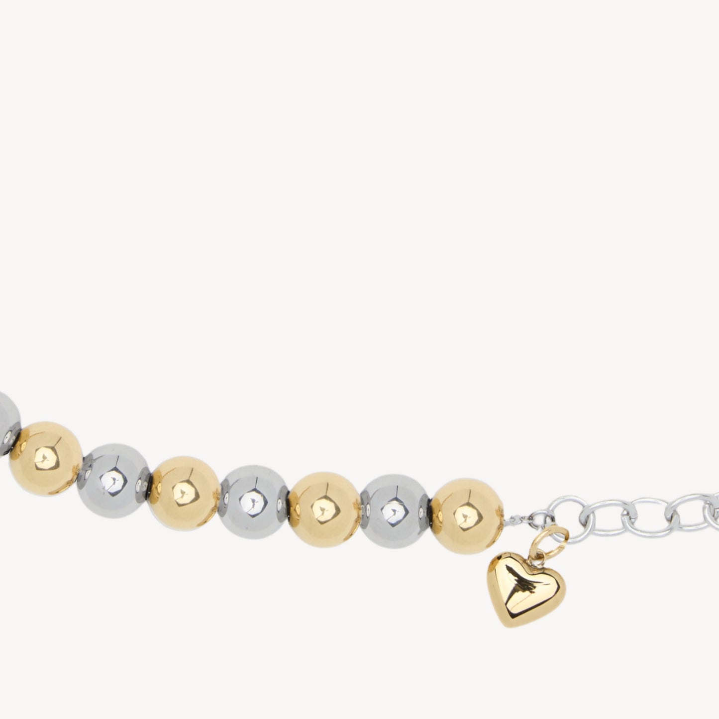 Bracciale SONAGLI-BICOLOR con Sonagli Sferici e Cuoricino