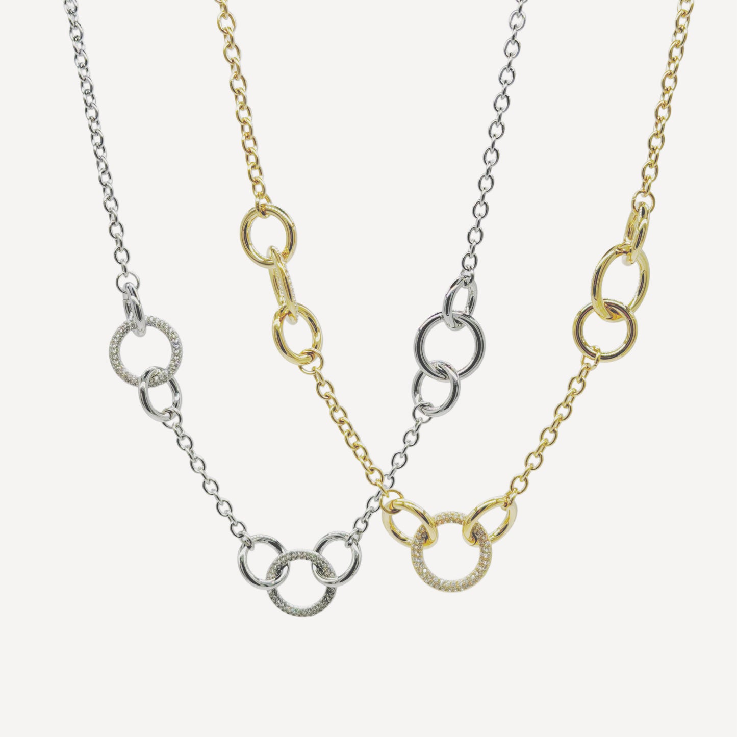 HEART Necklace with Rattle, Teddy and Zircon