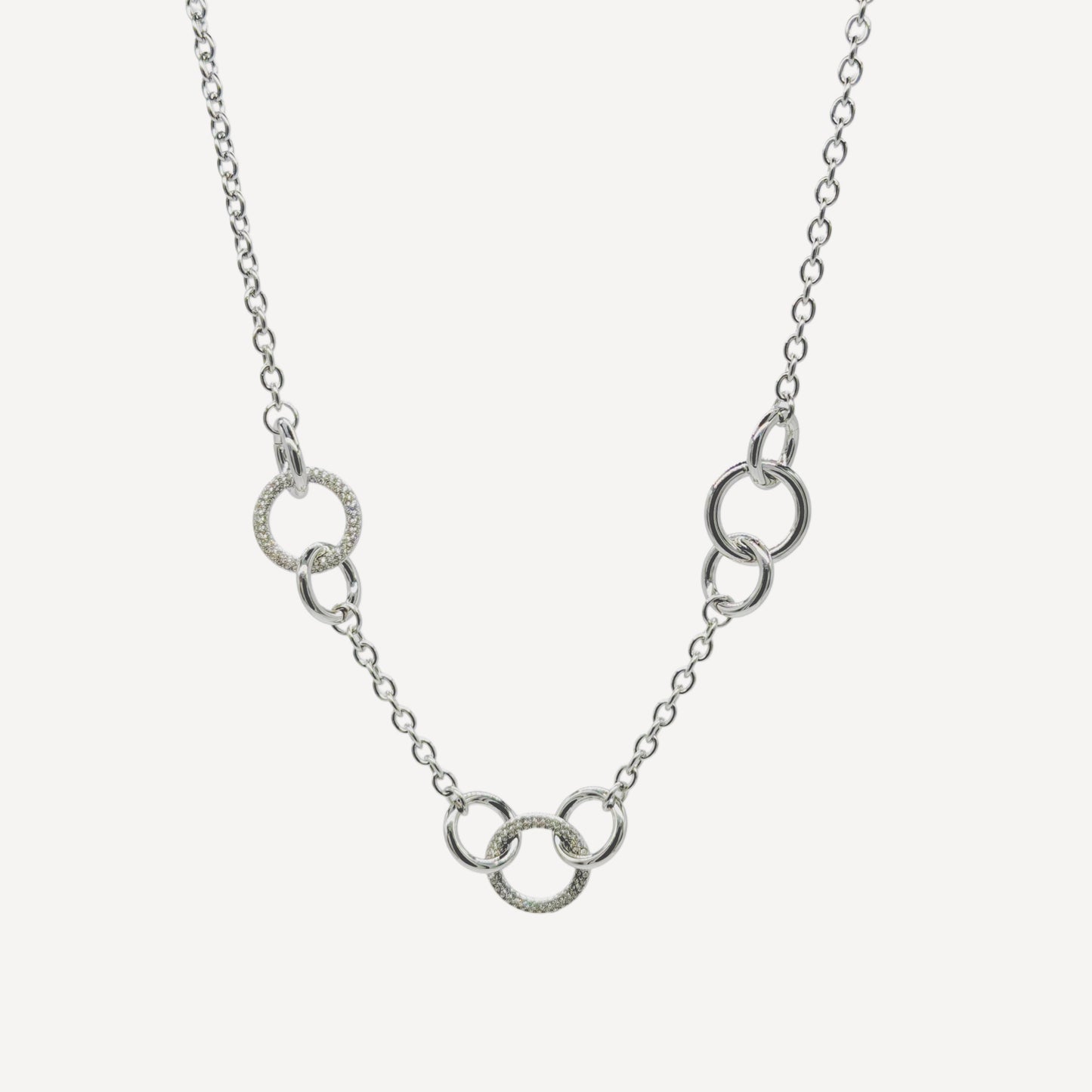 HEART Necklace with Rattle, Teddy and Zircon