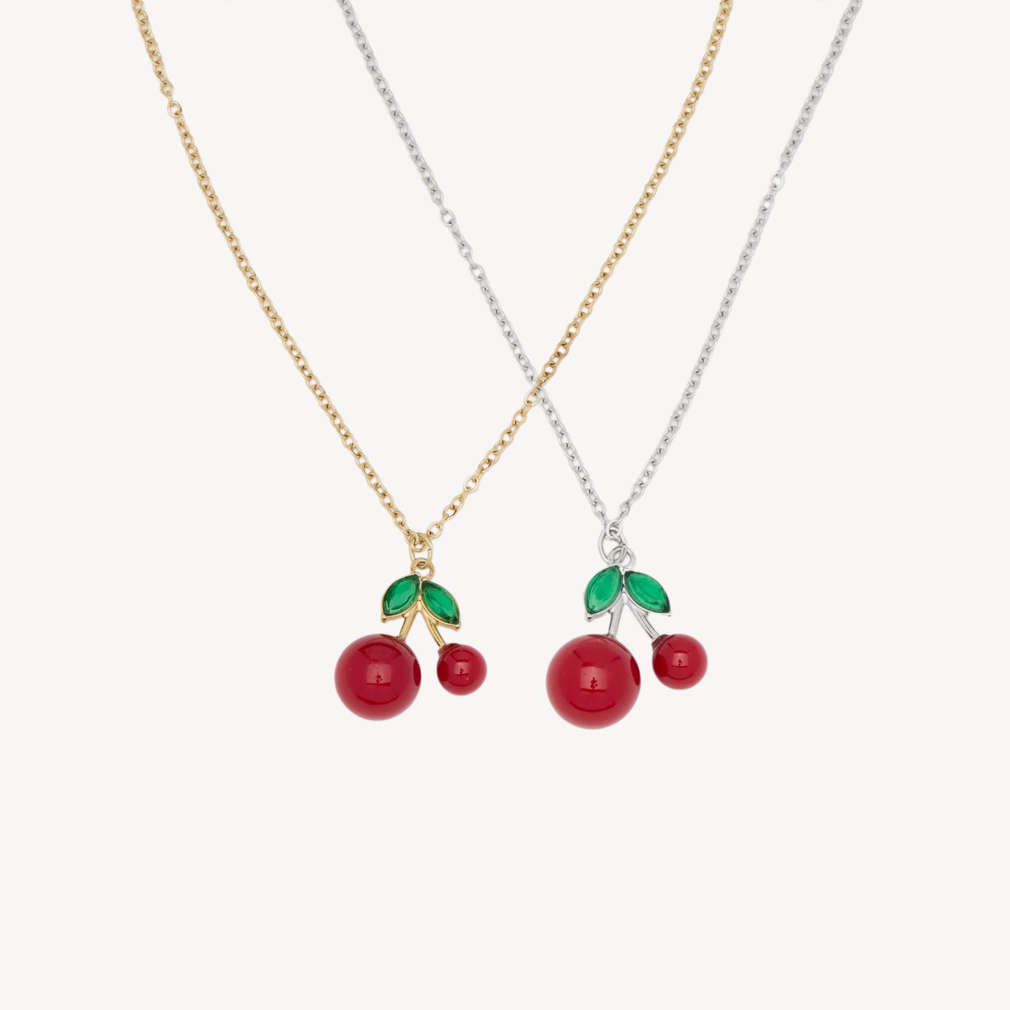 CHERRY Necklace with Stylized Cherries