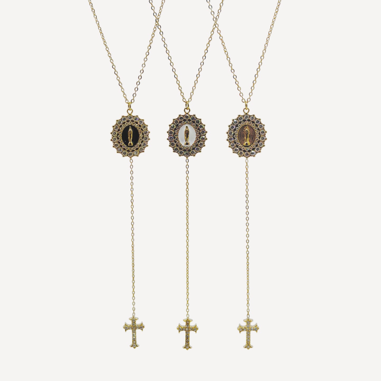 HEART Necklace with Rattle, Teddy and Zircon