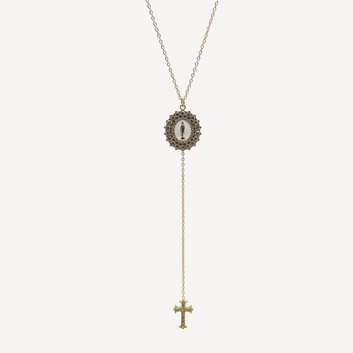 HEART Necklace with Rattle, Teddy and Zircon