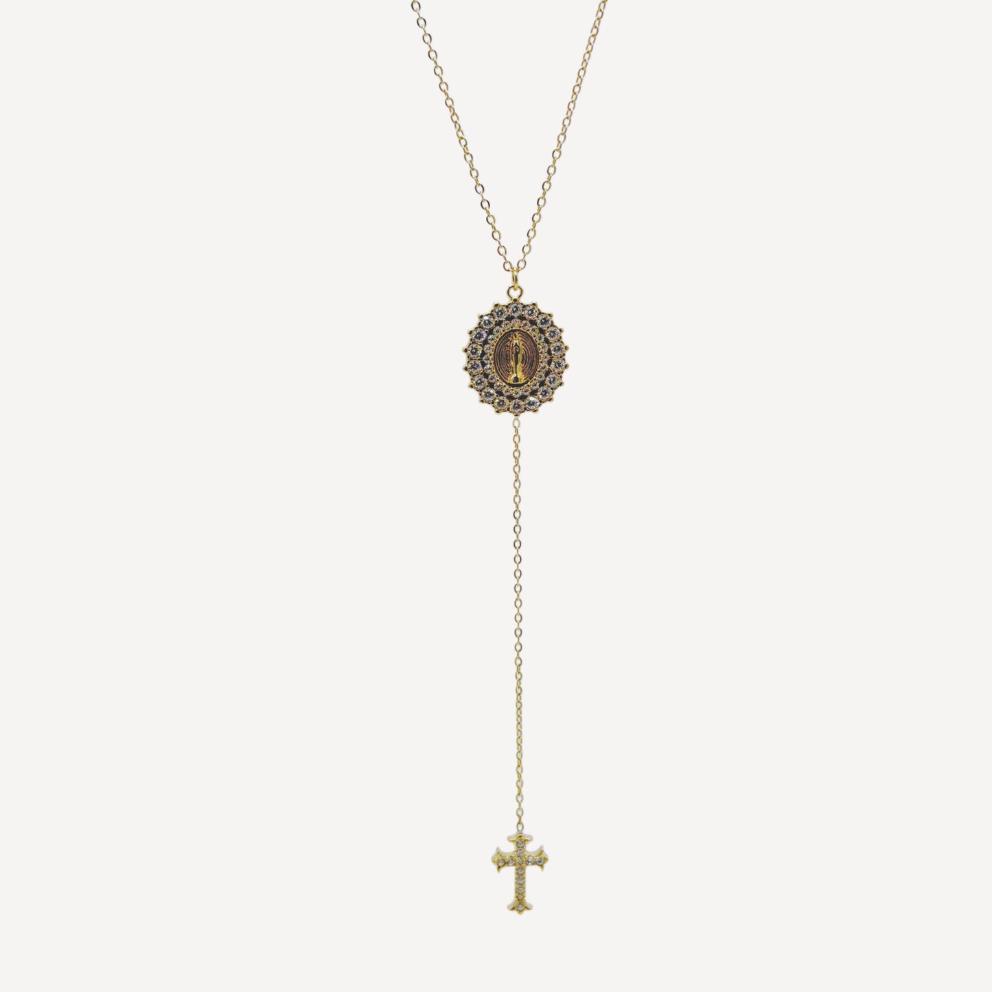 HEART Necklace with Rattle, Teddy and Zircon