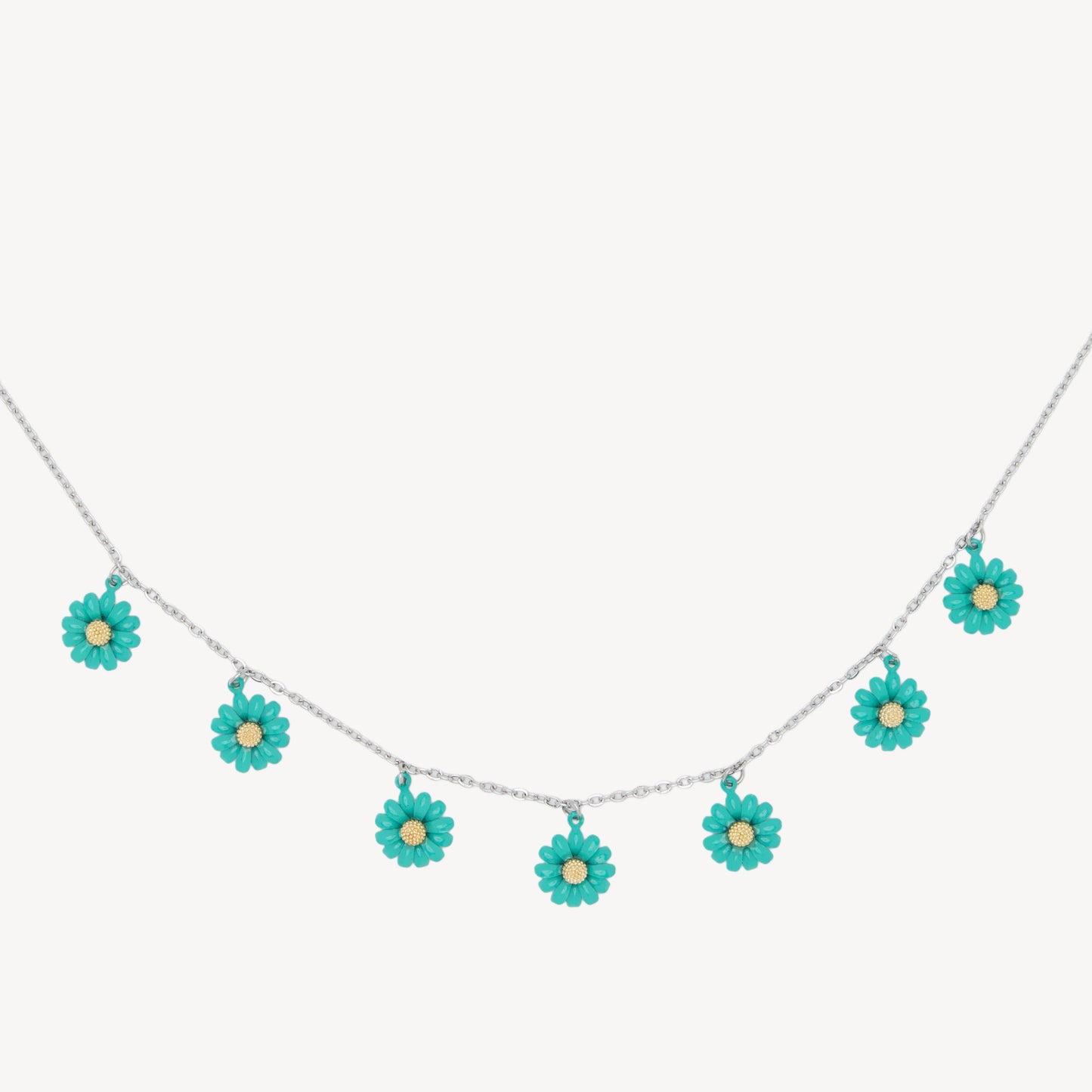 ✨Tiffany Daisy Necklace in hypoallergenic steel available in 2 versions steel or gold plated 💖🌈✨