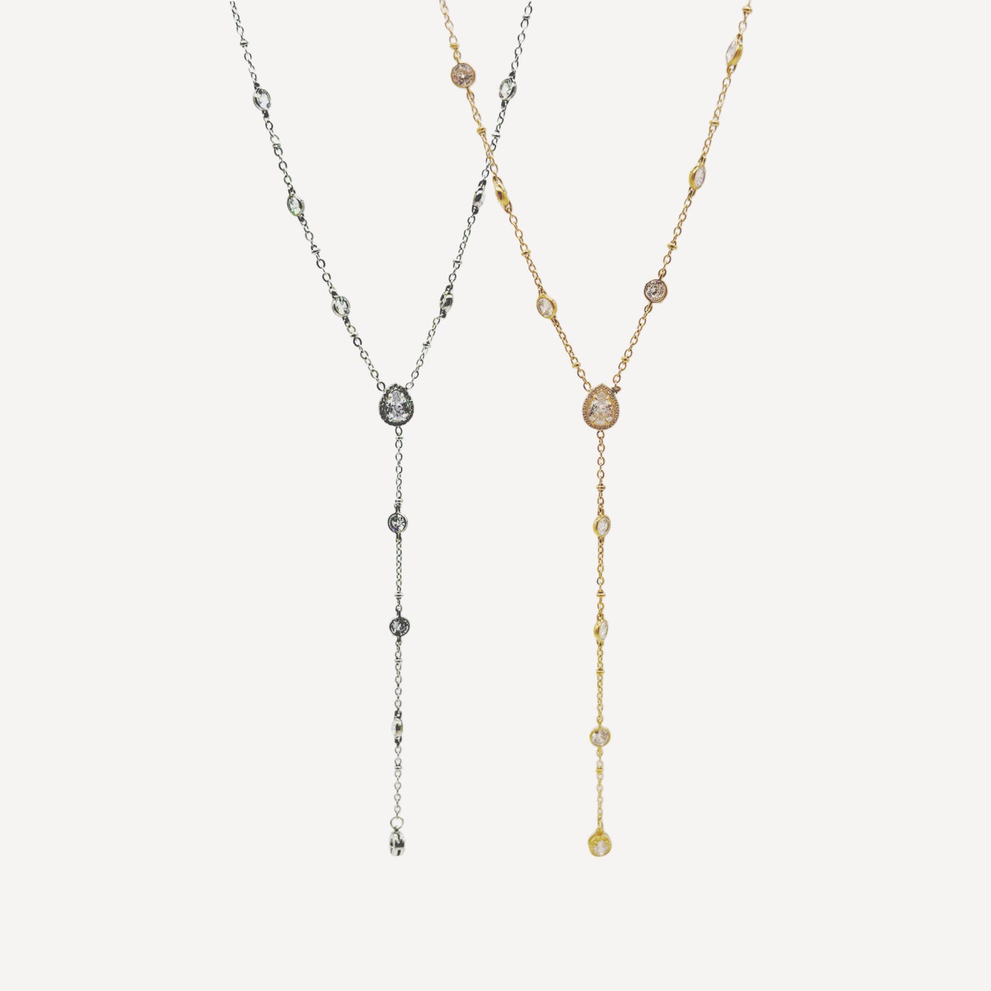 HEART Necklace with Rattle, Teddy and Zircon