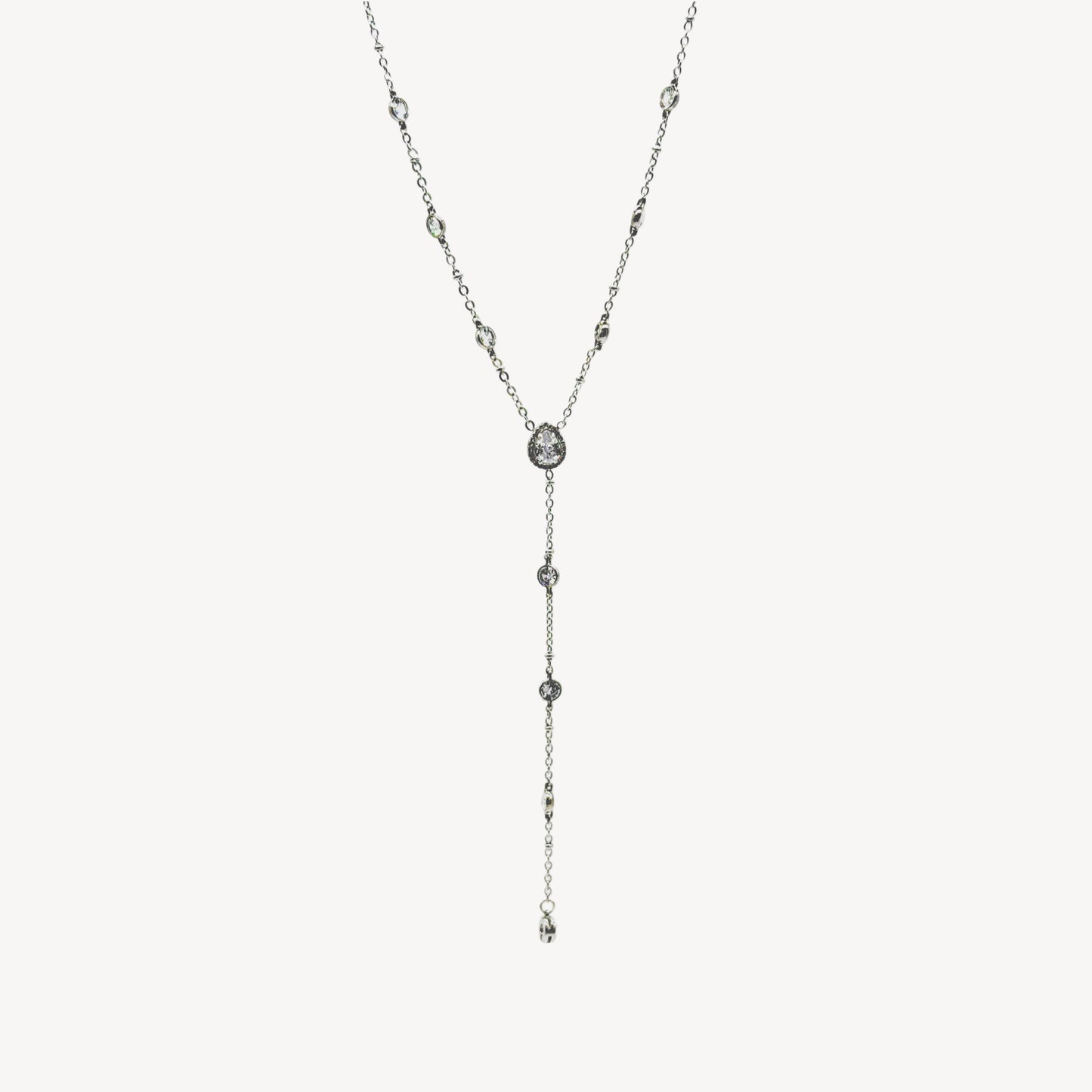 HEART Necklace with Rattle, Teddy and Zircon