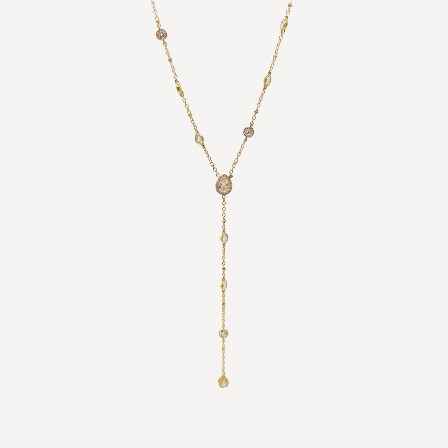 HEART Necklace with Rattle, Teddy and Zircon