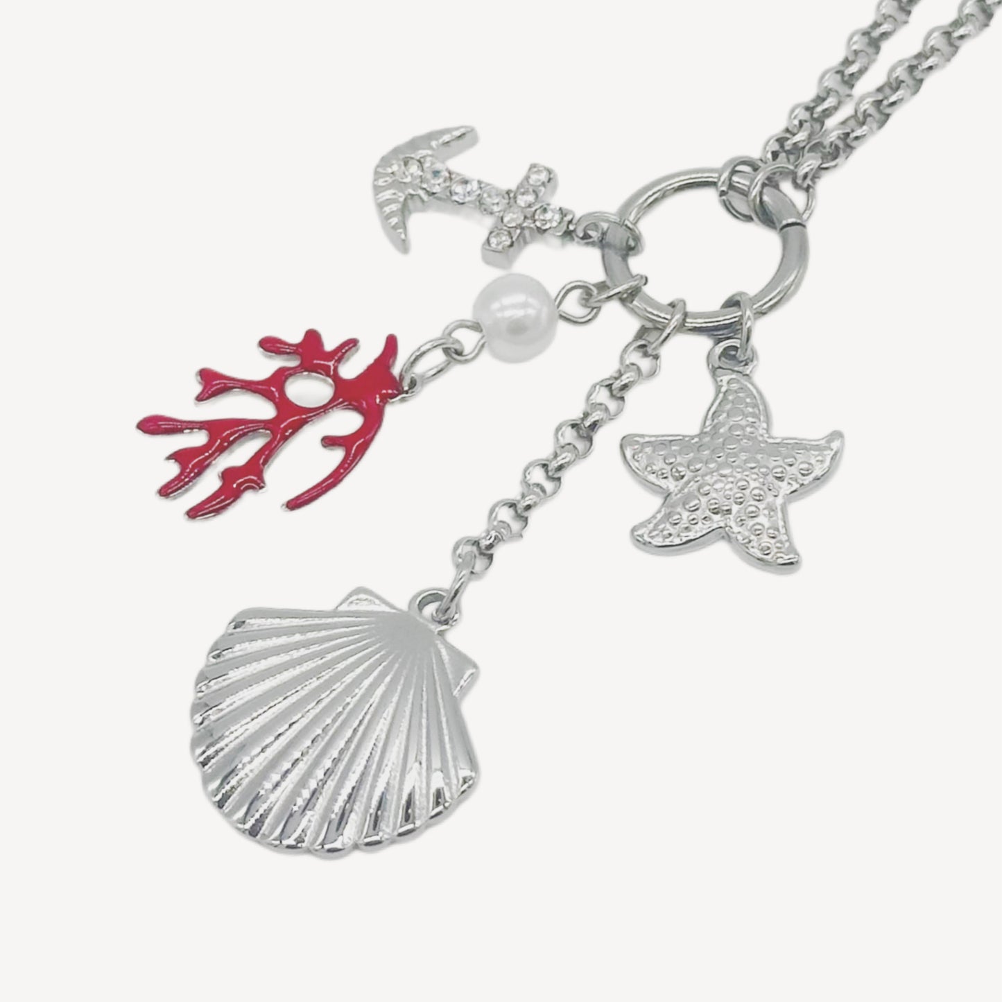 Collana OCEANO con Pendenti e Zirconi Splendenti