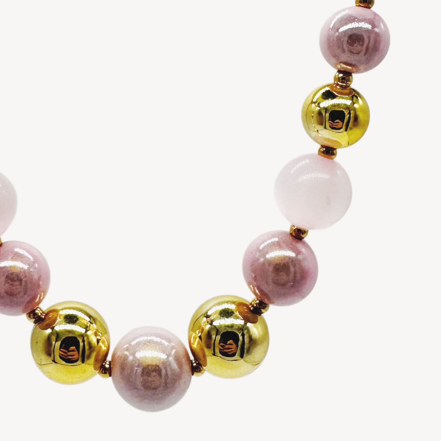 Collana PERLA con Perle Multicolor - ROSA