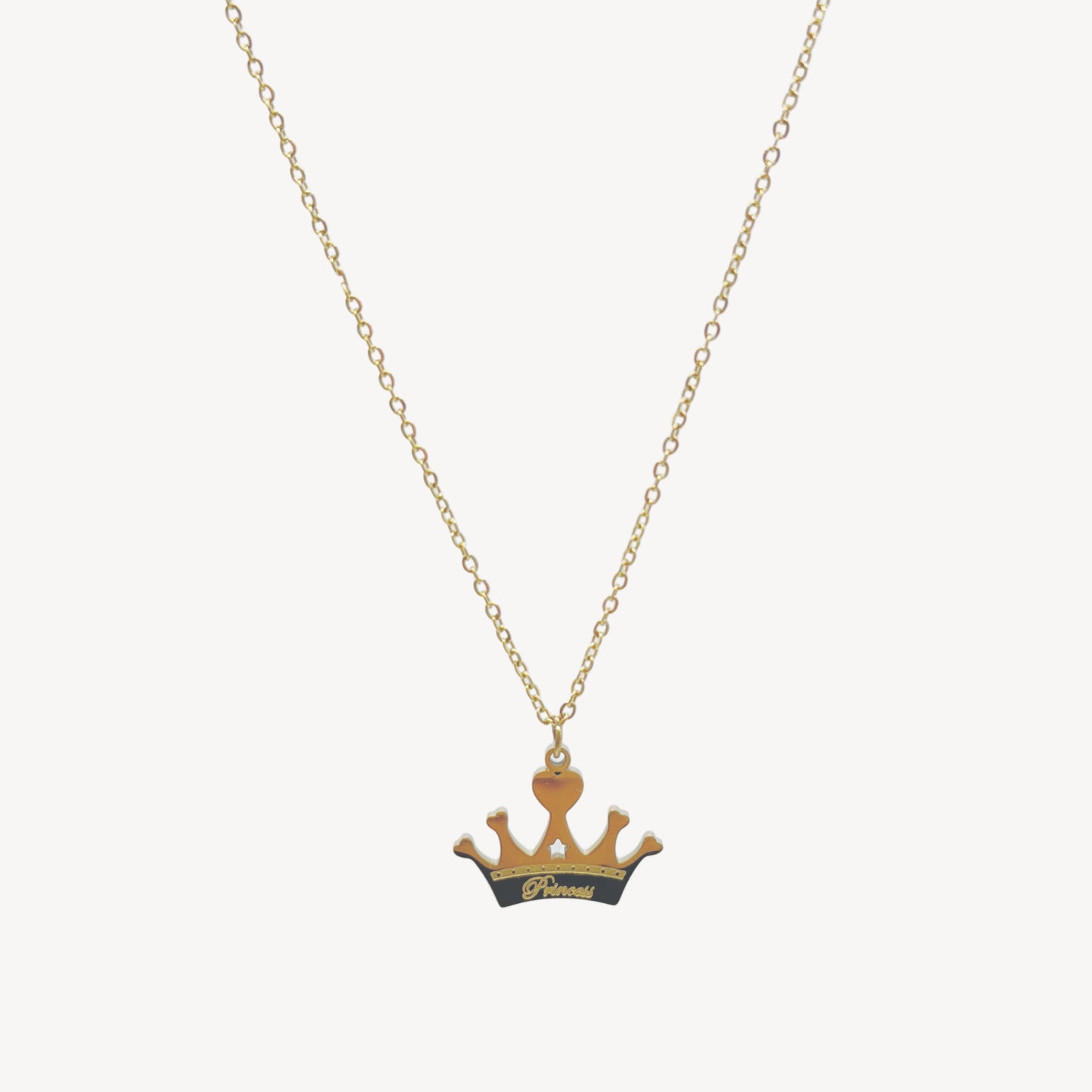 HEART Necklace with Rattle, Teddy and Zircon