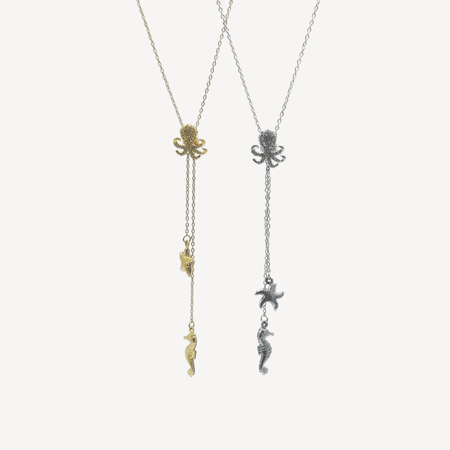 Collana TRILOGY OCEAN con Pendenti e Zirconi Luccicanti