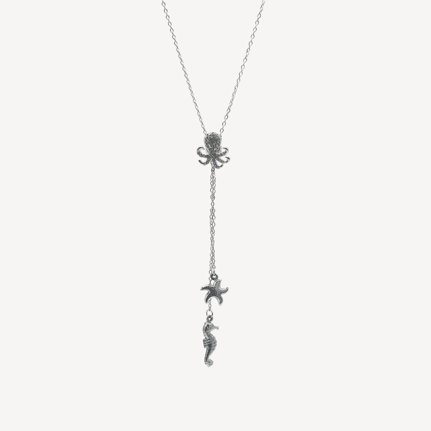 Collana TRILOGY OCEAN con Pendenti e Zirconi Luccicanti