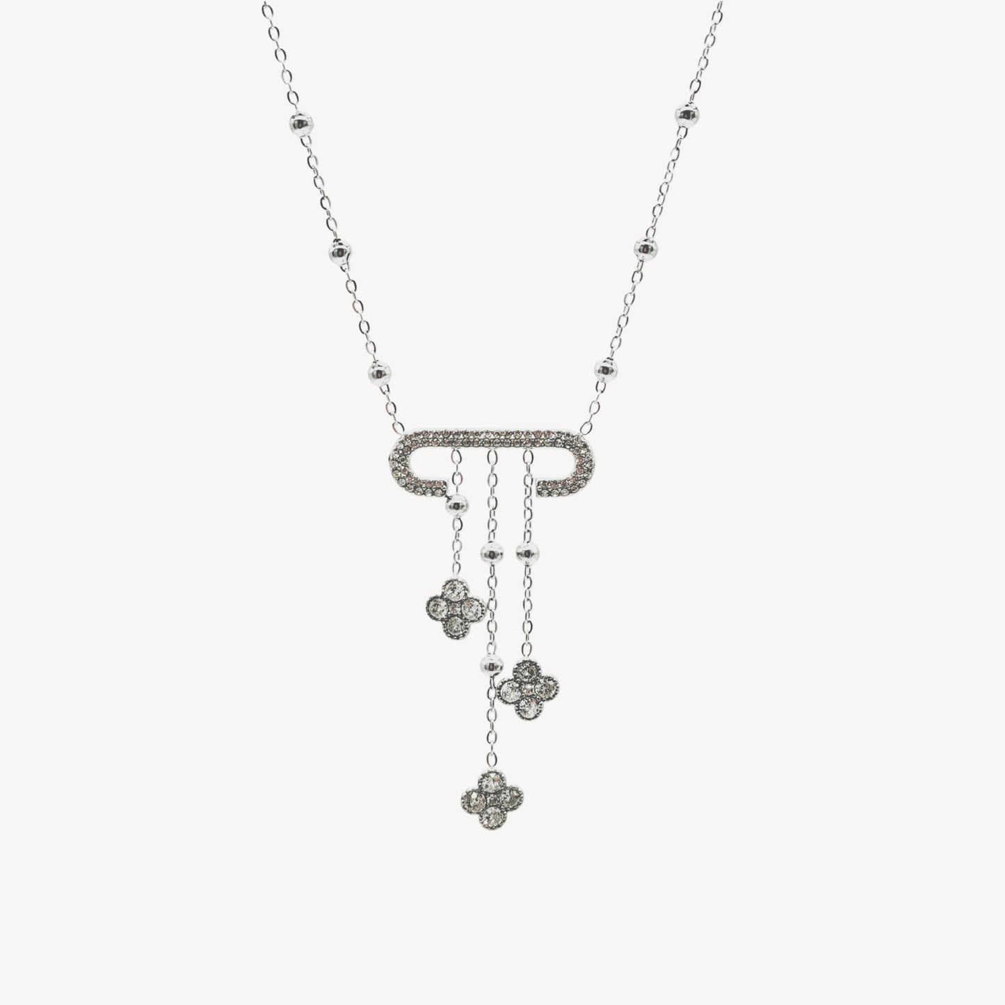 HEART Necklace with Rattle, Teddy and Zircon