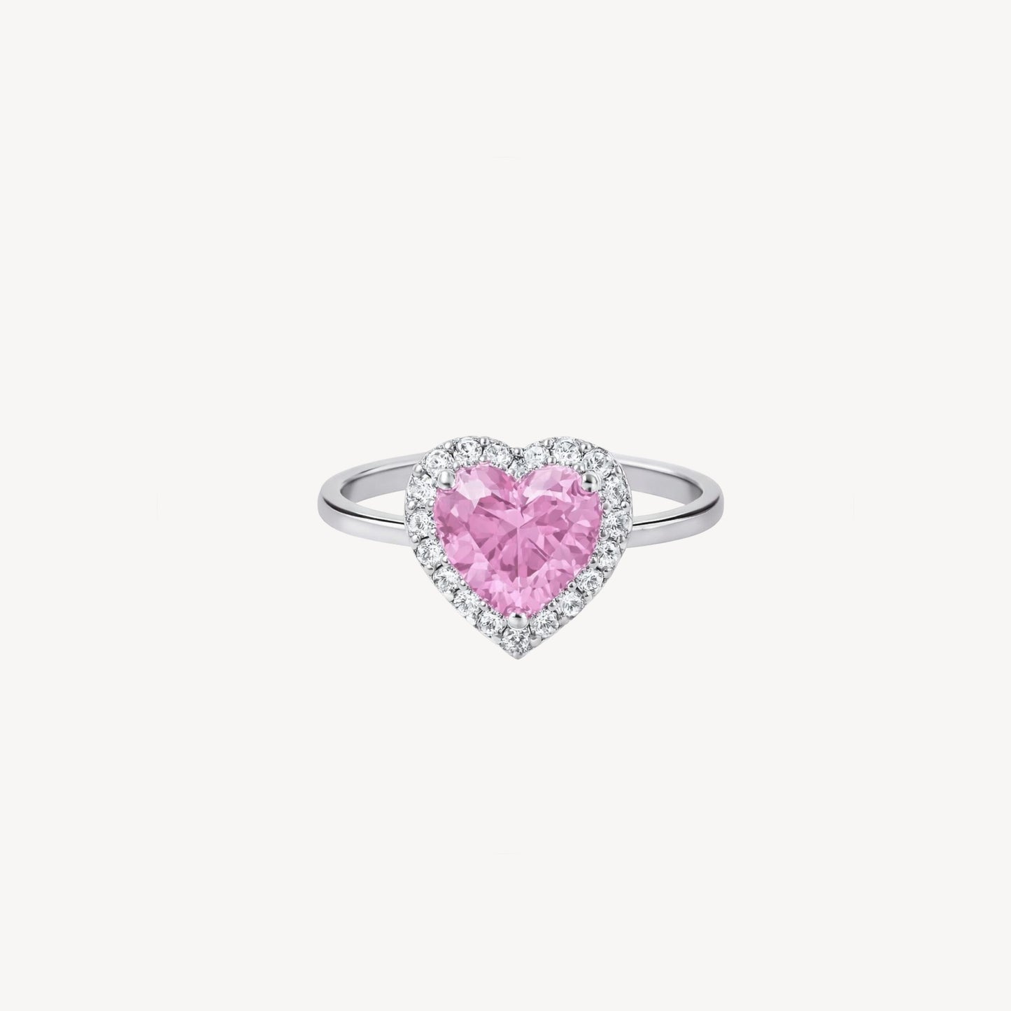 Anello ANGELI-CUORE con Strass Luccicanti Regolabile- ROSA