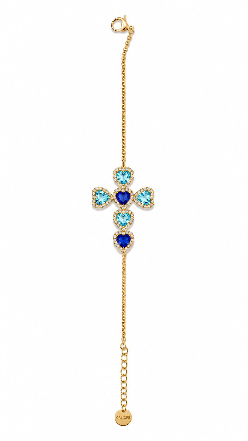 Bracciale CROCE PORTOFINO con Zirconi e Strass - BLUE