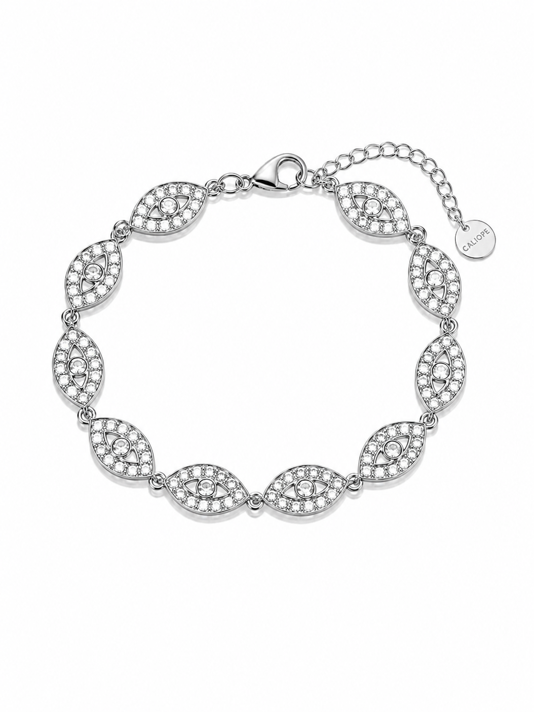 Bracciale OCCHIO BRILLO con Zirconi e Strass - ARGENTO