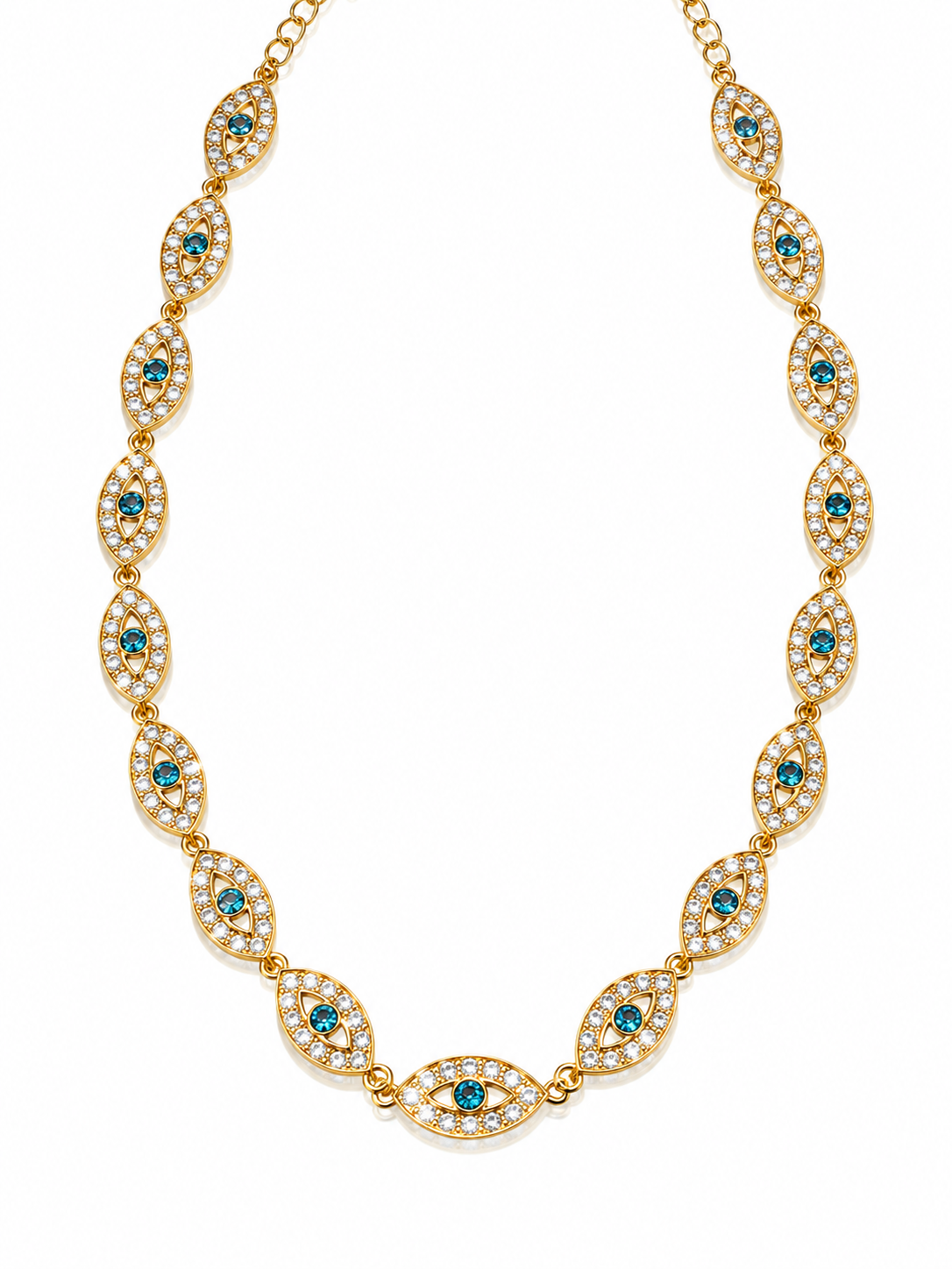 Collana OCCHIO BRILLO con Zirconi e Strass - ORO