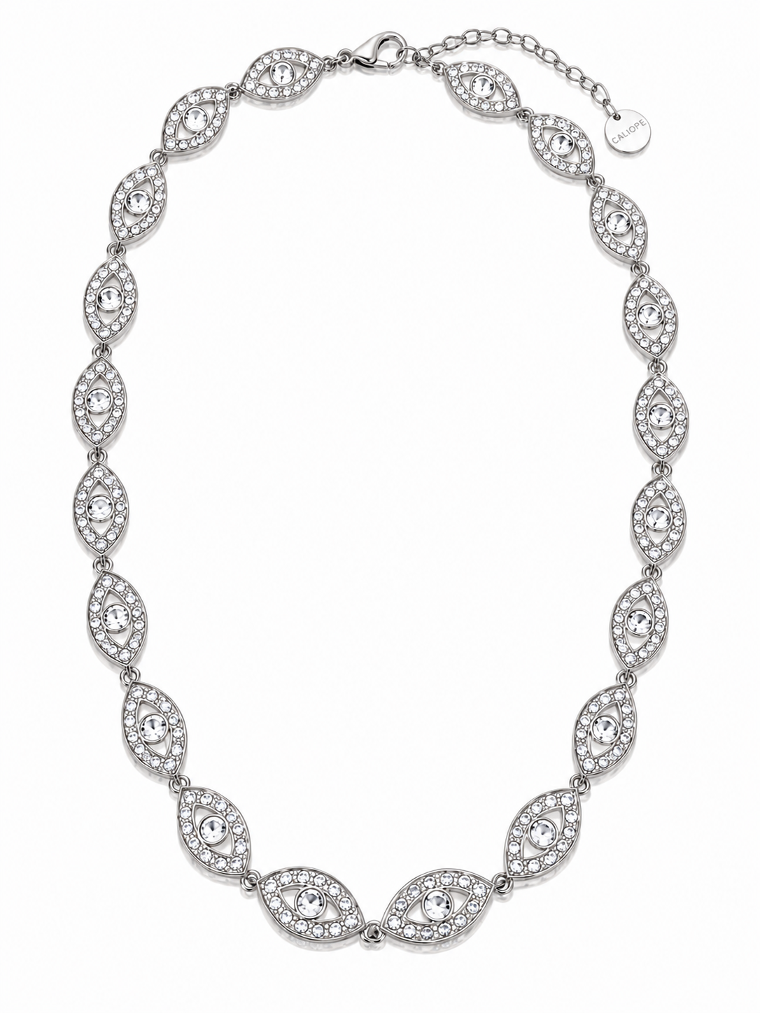 Collana OCCHIO BRILLO con Zirconi e Strass - ARGENTO