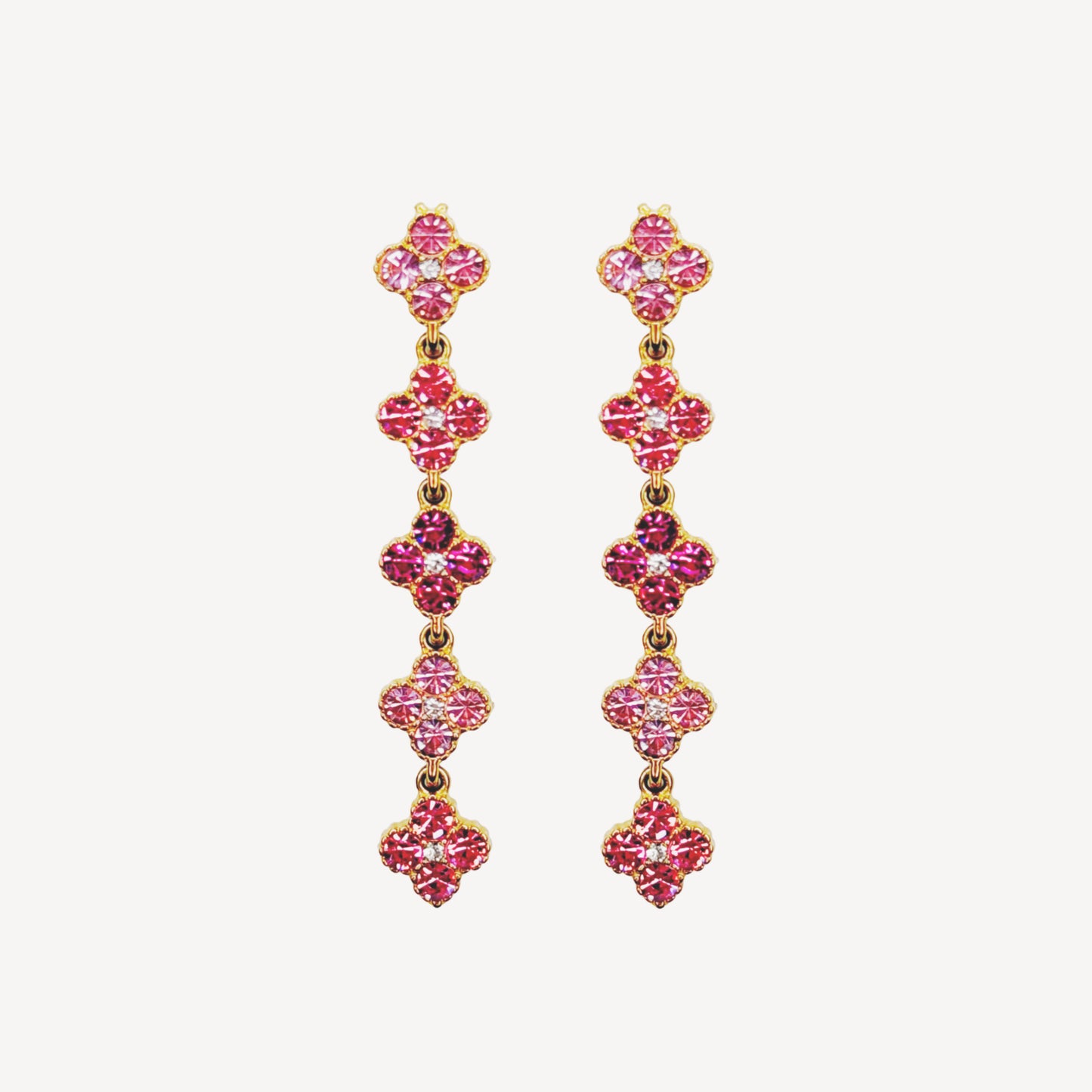 Orecchini BRILLI-FORTUNA con Zirconi Splendenti - ROSA