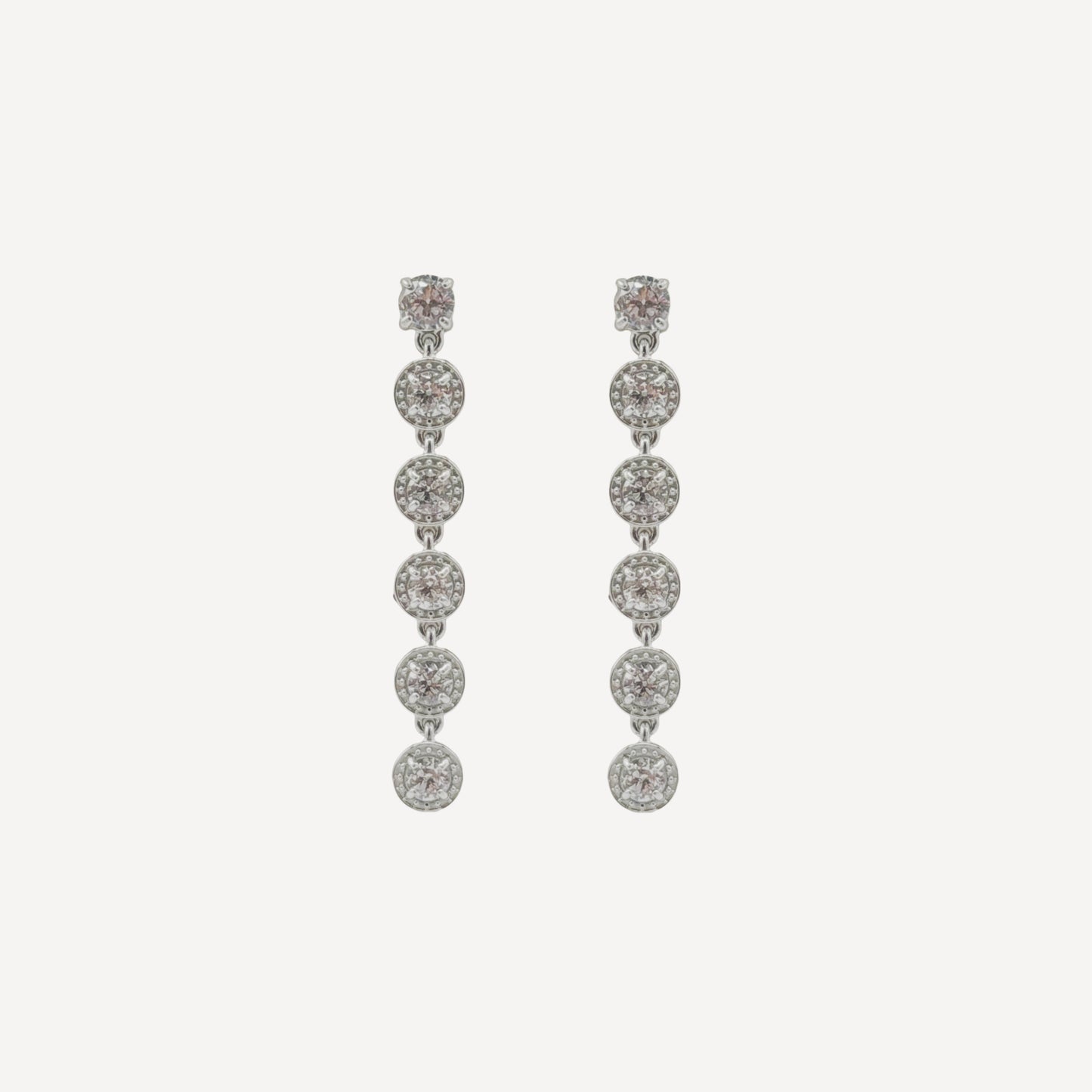 Orecchini FALL-ANGELI con Zirconi Pendenti Splendenti