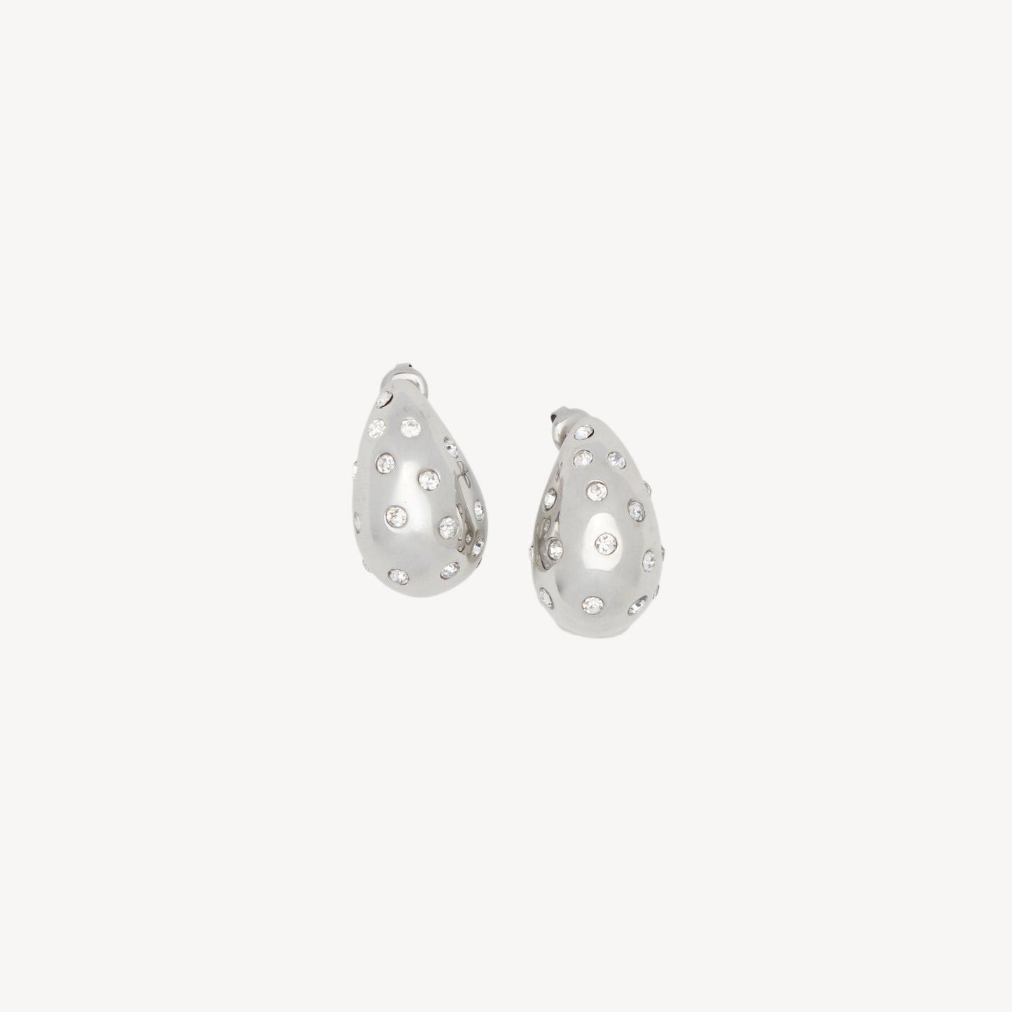 DROP-DIAMOND Earrings with Rhinestone Drops