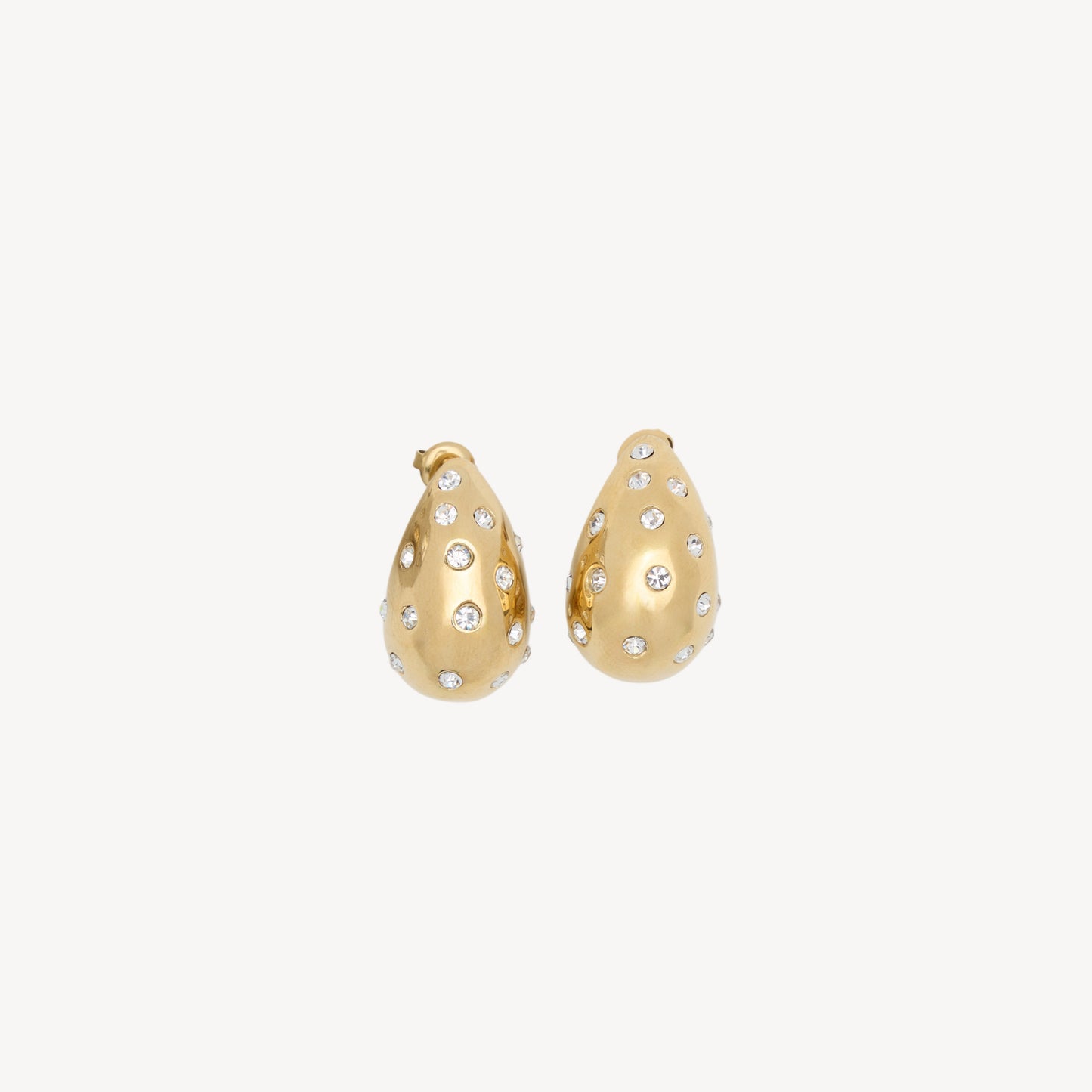 DROP-DIAMOND Earrings with Rhinestone Drops