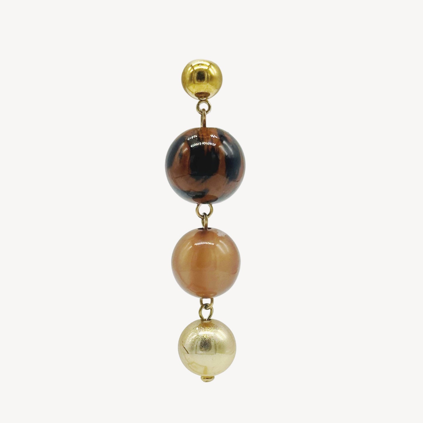 Orecchini PERLA con Perle Multicolor - MARRONE