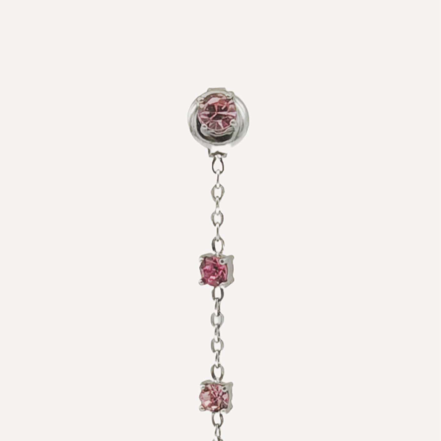 Orecchini SALI-SCENDI con Zirconi Gradazioni ROSA
