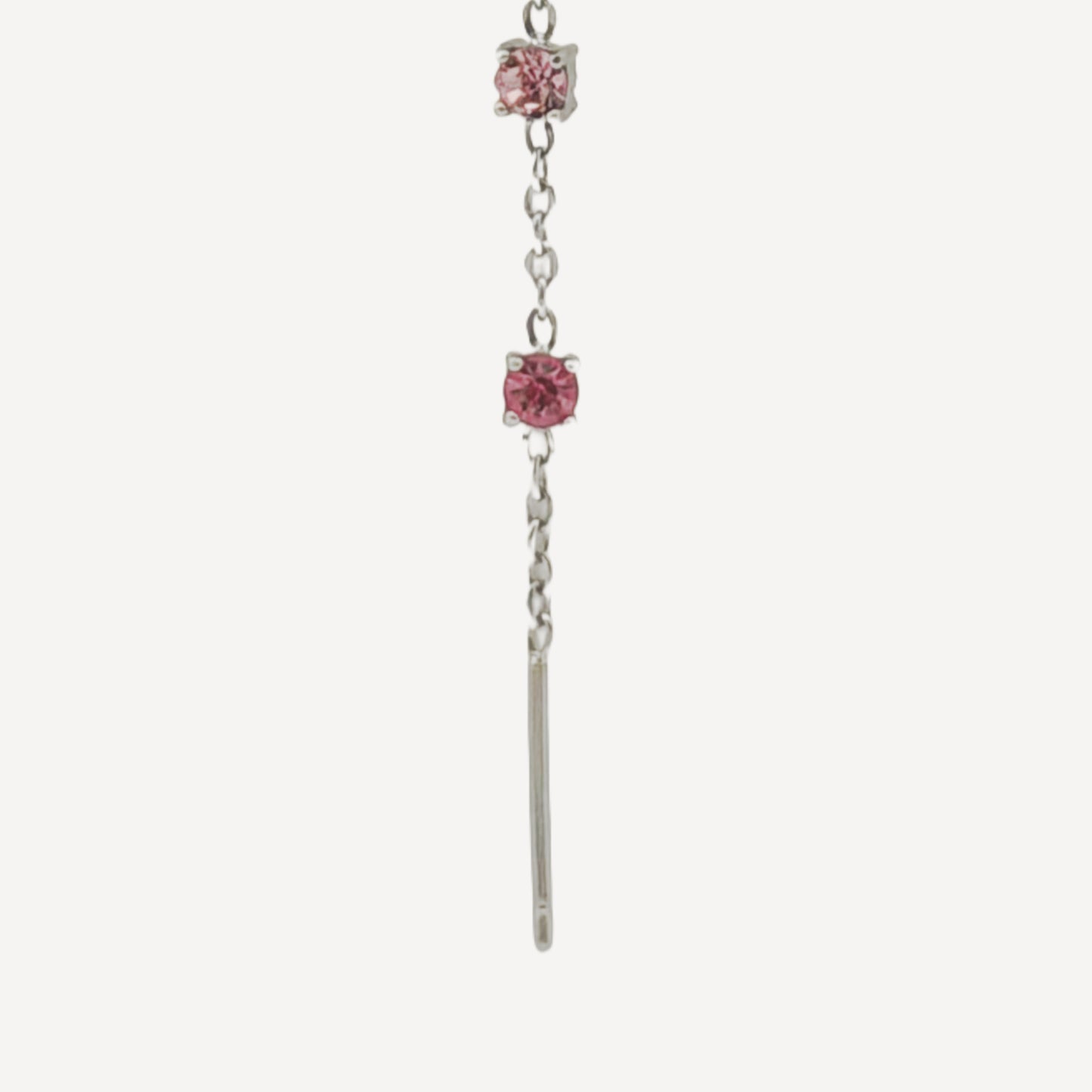 Orecchini SALI-SCENDI con Zirconi Gradazioni ROSA
