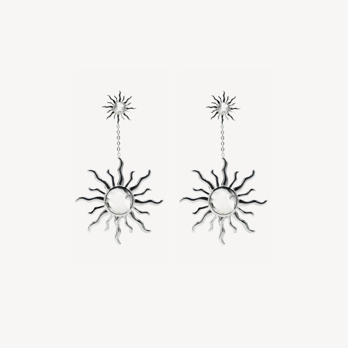 Orecchini SOLE con Sole Pendente Grande