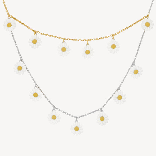 Collana MARGHERITE con Piccole Margherite - Bianco