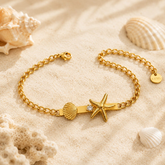 Bracciale STELLA con Zirconi e Strass - ORO