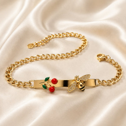 Bracciale APE con Zirconi e Strass - ORO